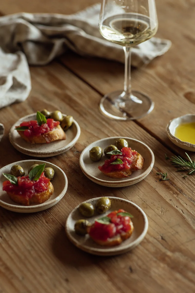 Bouchées de saison préparées par les chefs